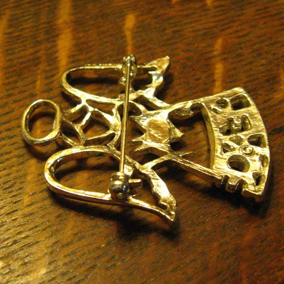 Singing Peace Angel Vintage Silver Brooch - Picture 5 of 5